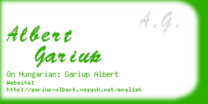 albert gariup business card